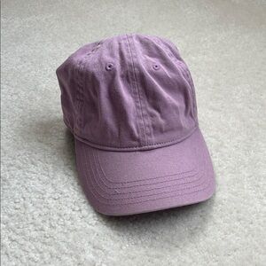Madewell - light Purple Baseball Cap with leather detail